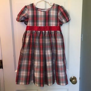 Plaid party dress for the holidays.